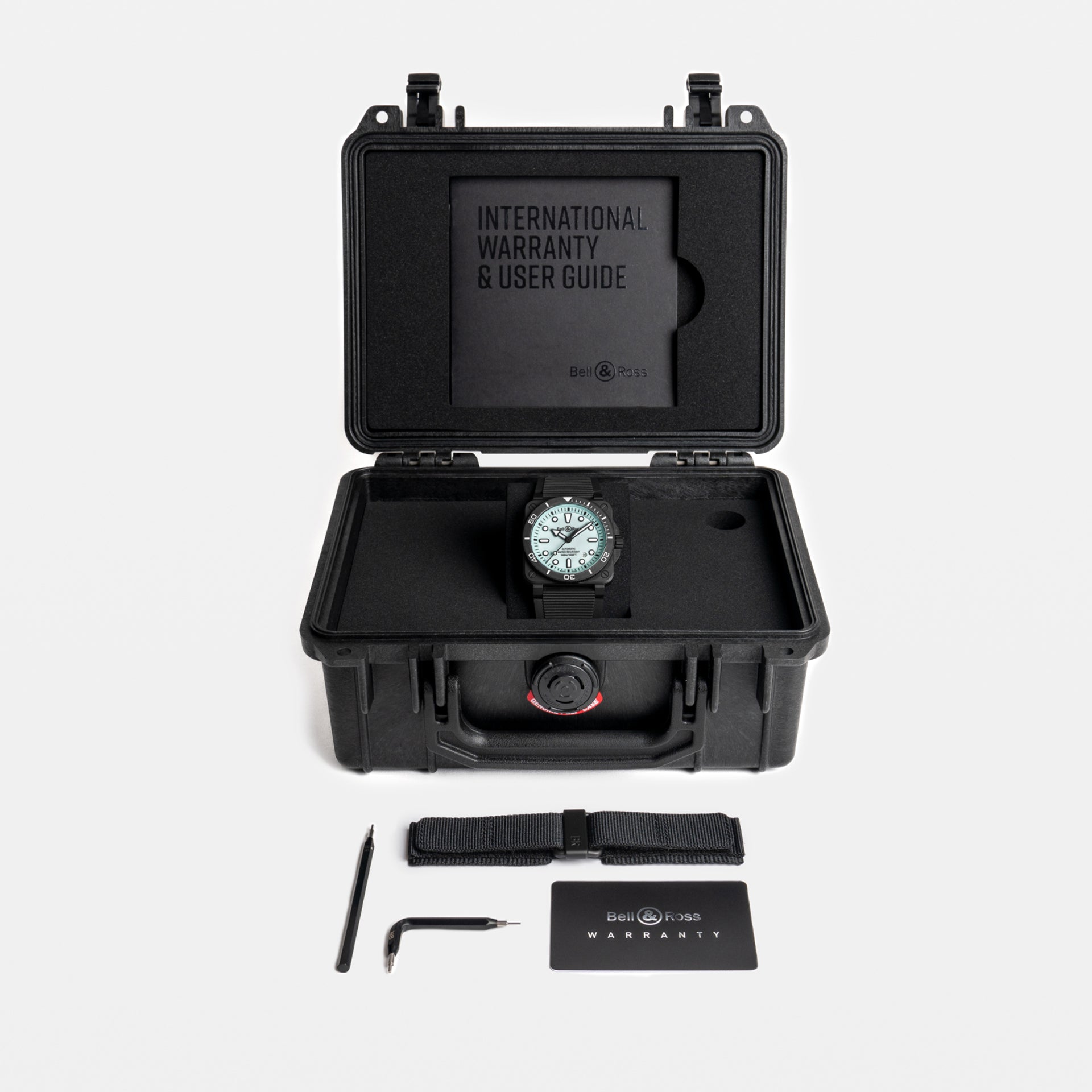 Bell & Ross BR03A-D-LM-CE/SRB Diver Full Lum Ceramic Rubber Strap