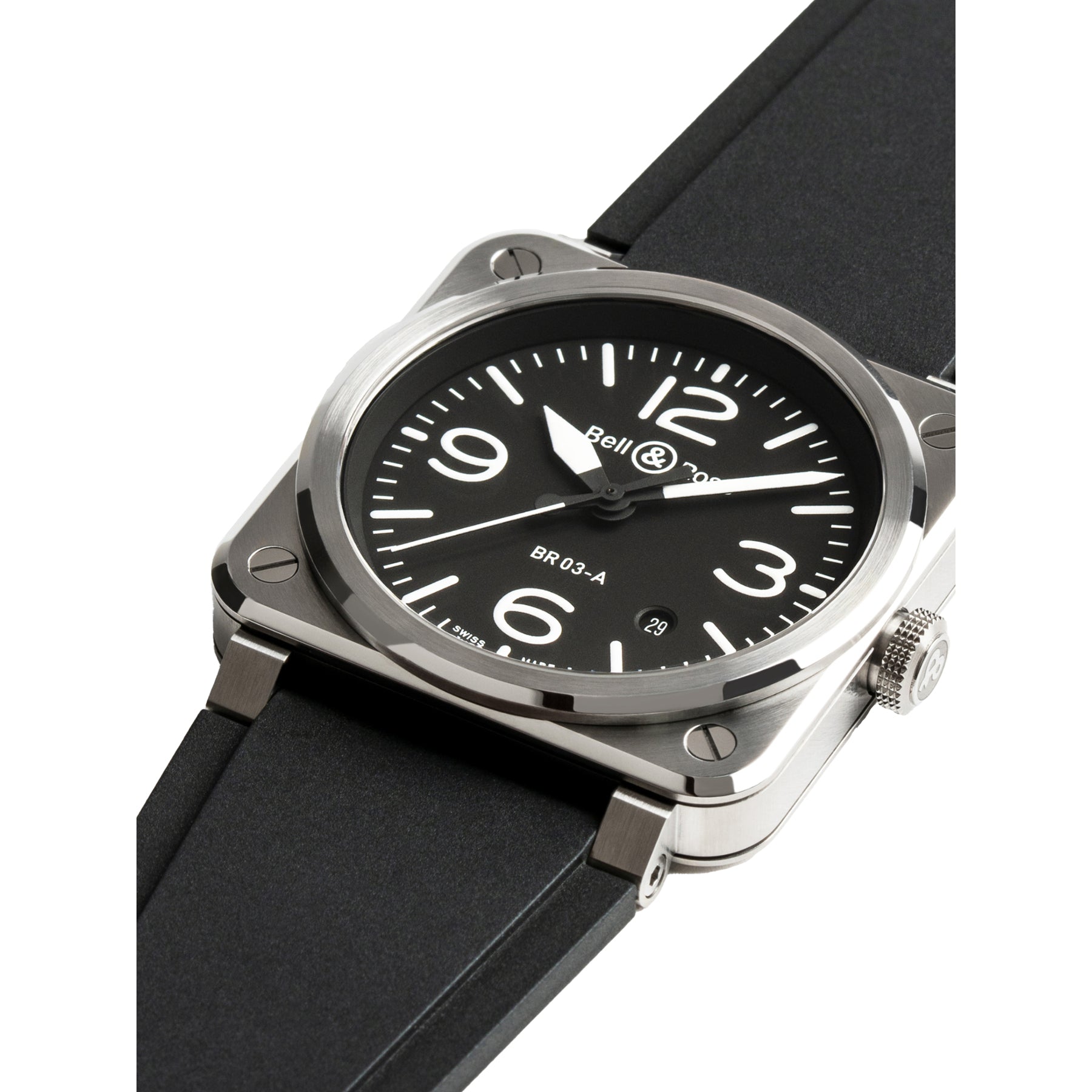 Bell & Ross BR03A-BL-ST/SRB BR 03 Black Steel