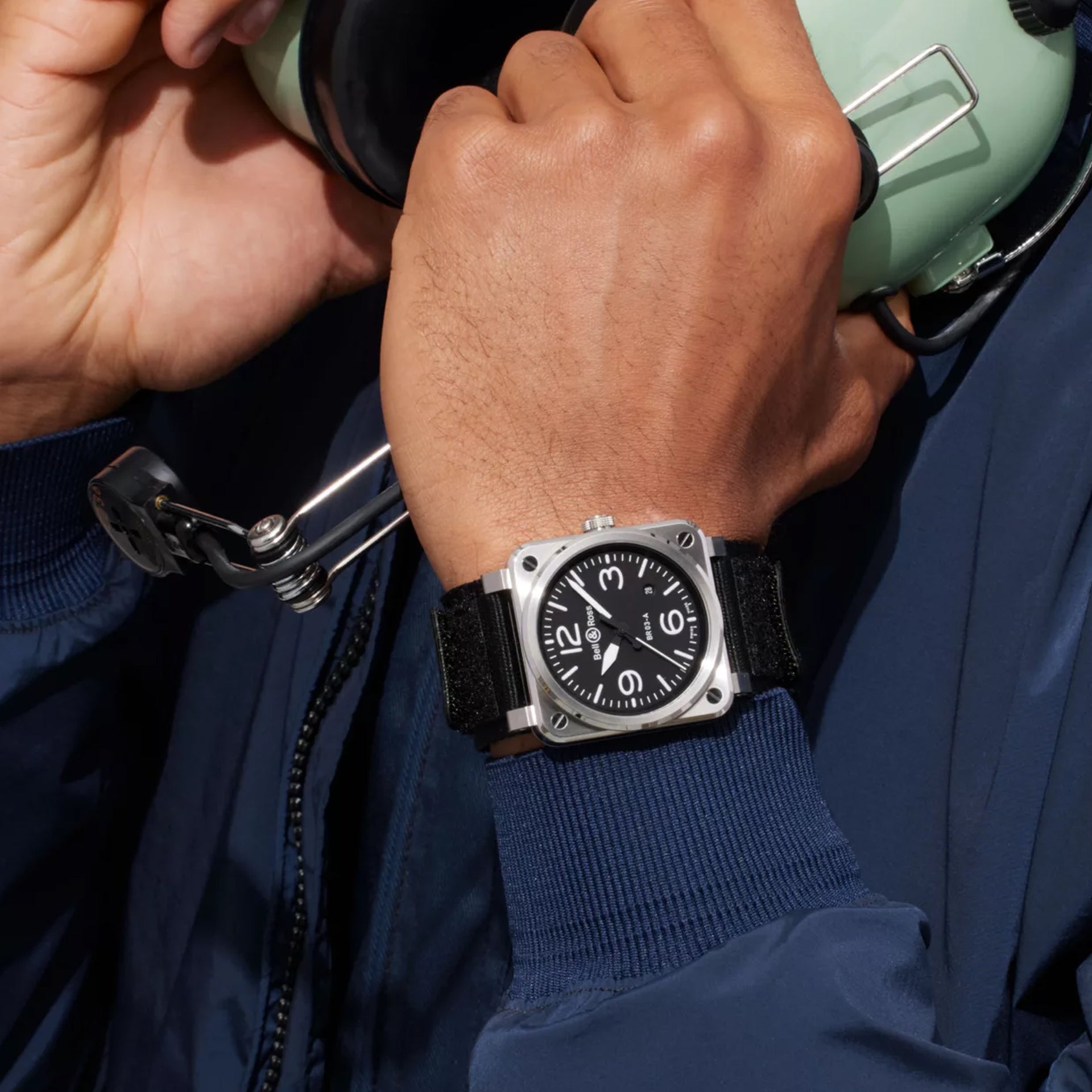 Bell & Ross BR03A-BL-ST/SRB BR 03 Black Steel
