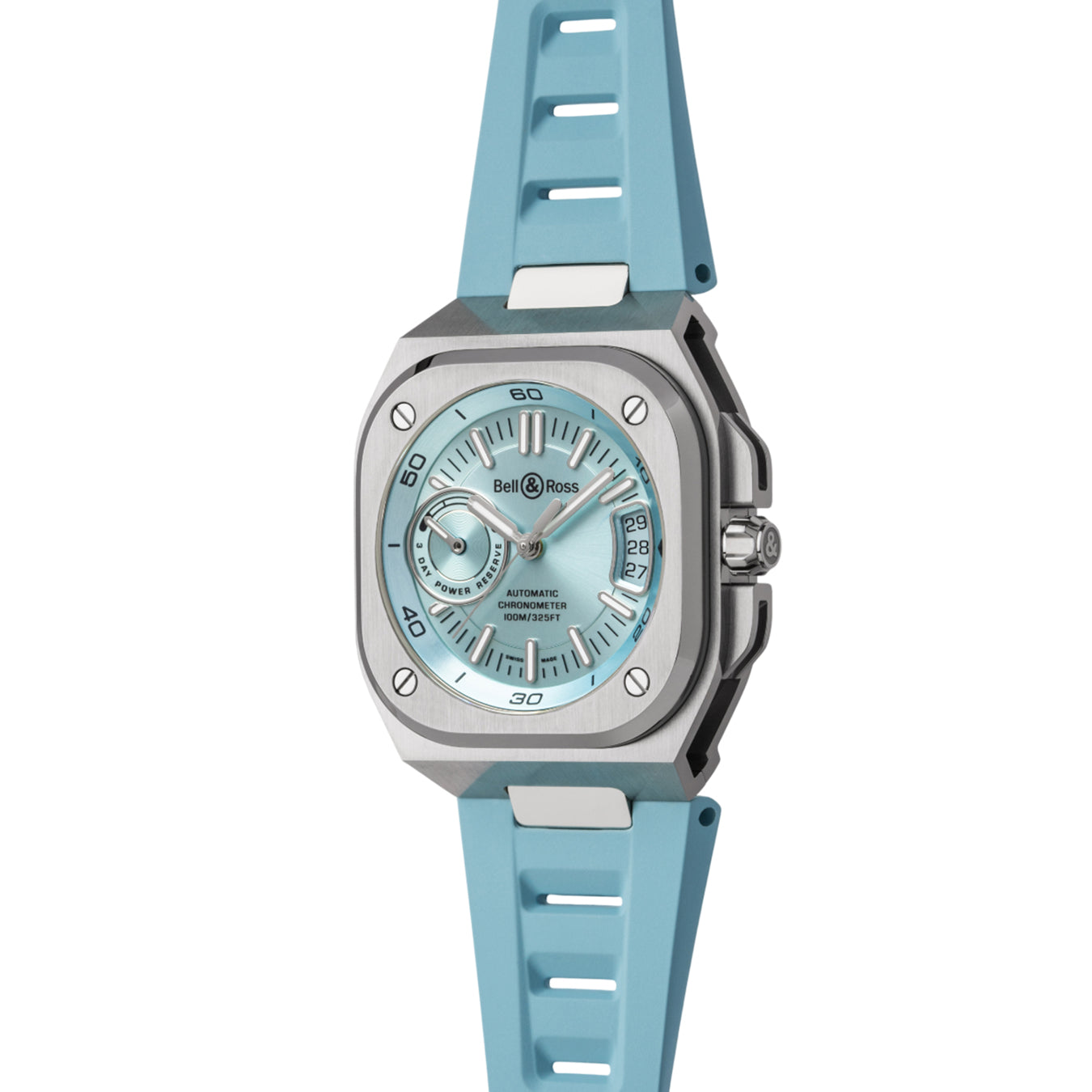 Bell & Ross BR-X5 Ice Blue on Rubber Strap
