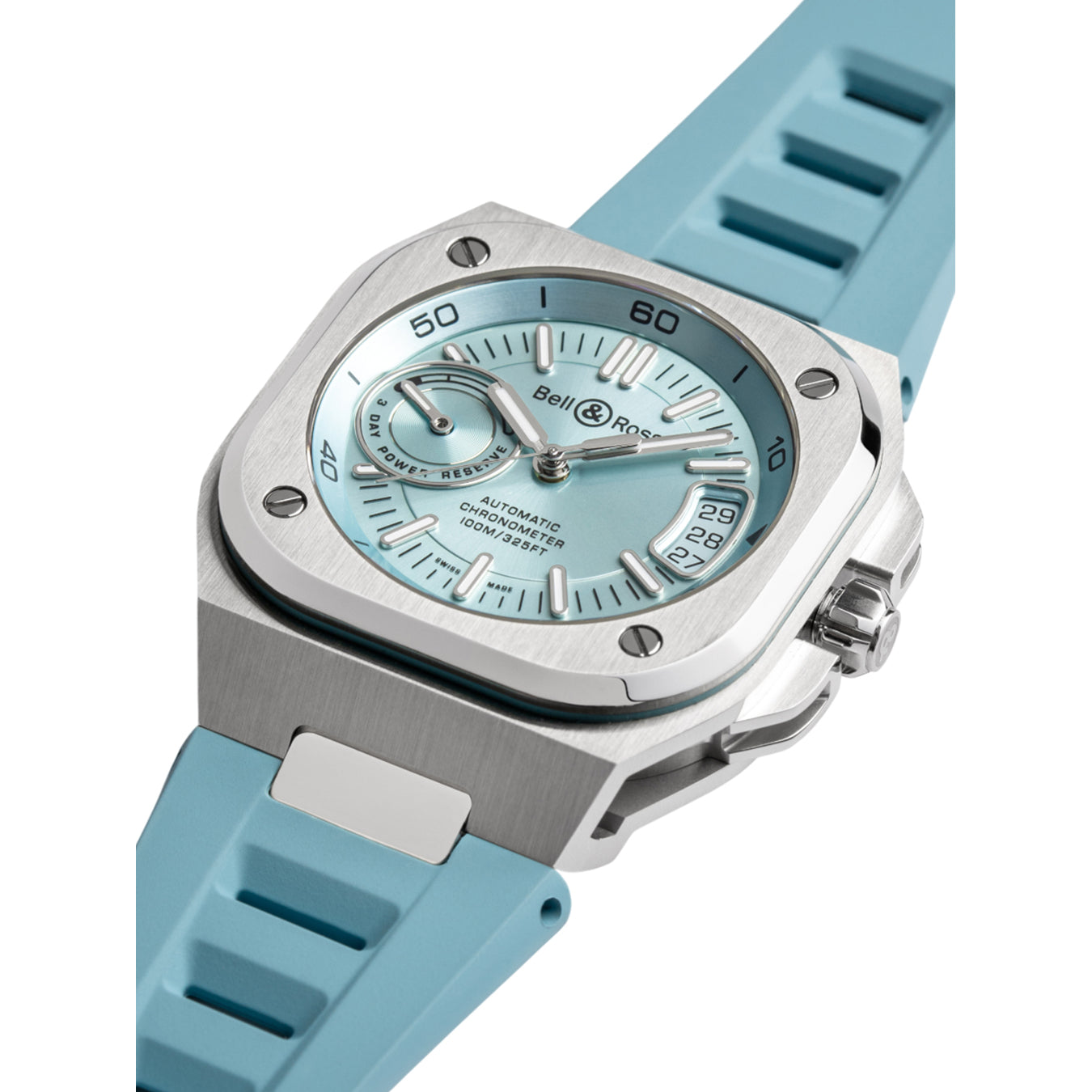Bell & Ross BR-X5 Ice Blue on Rubber Strap