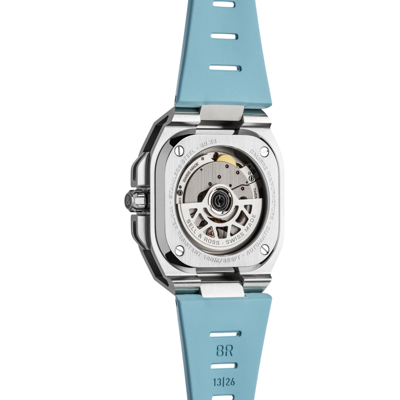 Bell & Ross BR-X5 Ice Blue on Rubber Strap