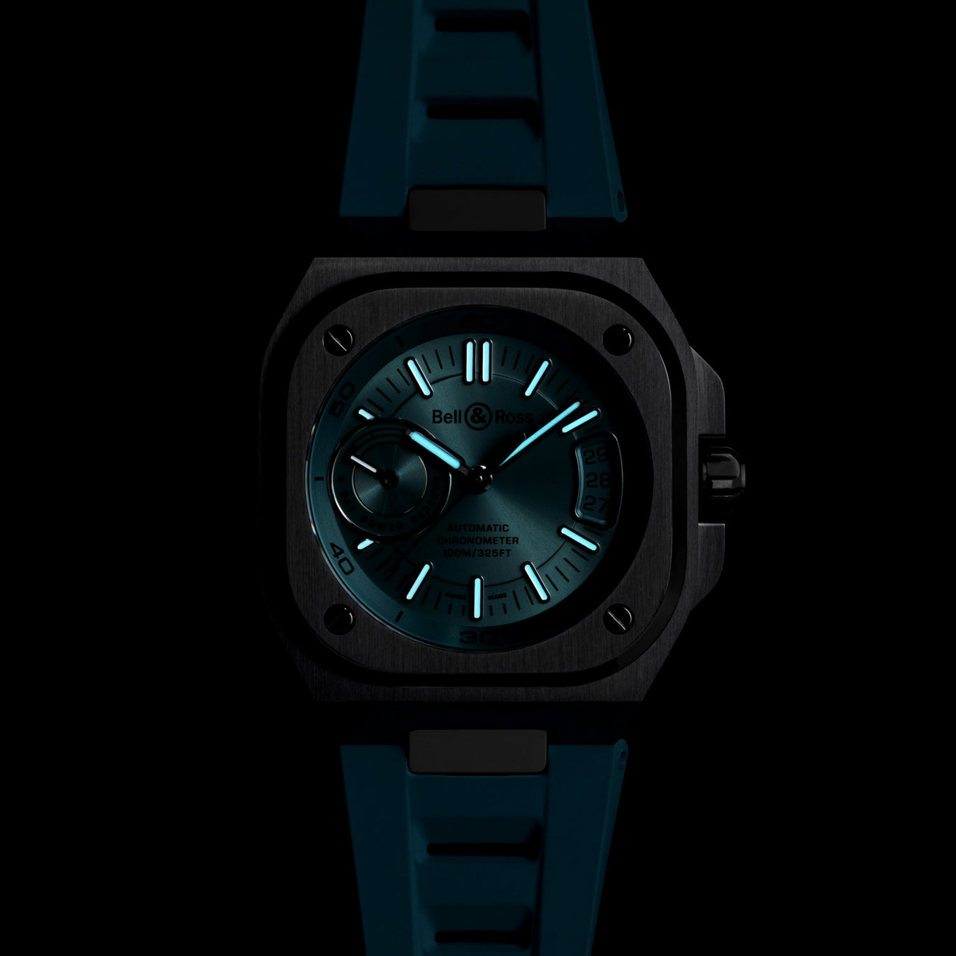 Bell & Ross BR-X5 Ice Blue on Rubber Strap