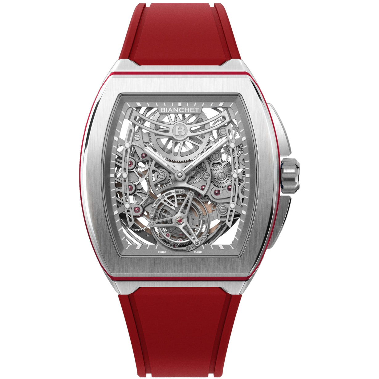 Bianchet Flying Tourbillon Ultrafino Skeleton Titanium Red UFFTSKTNRD
