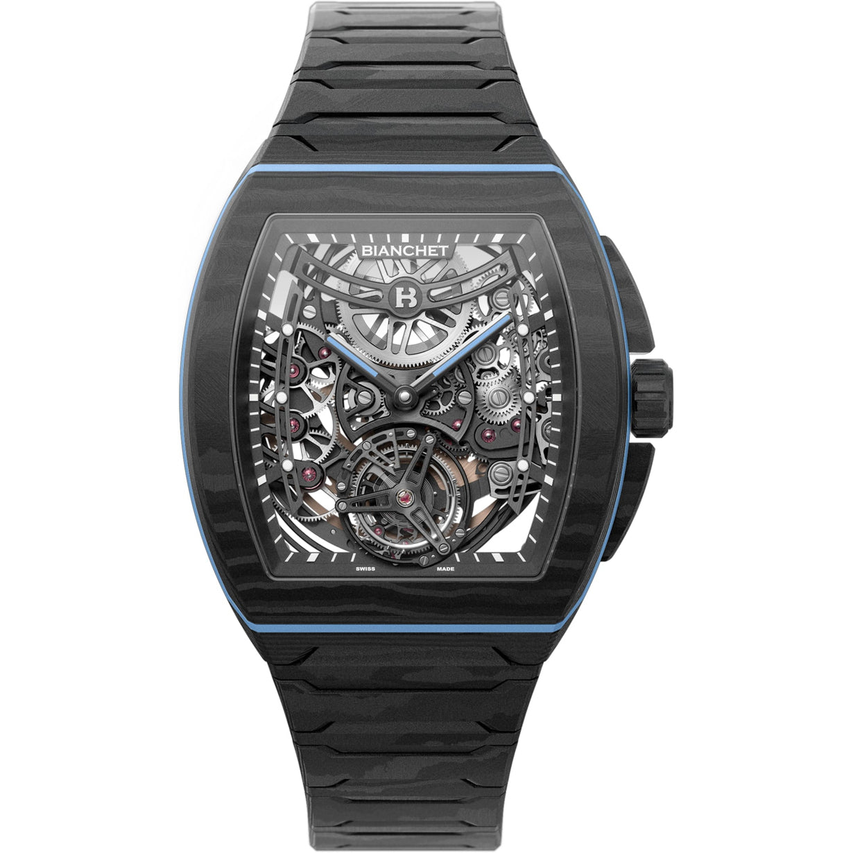 Bianchet Flying Tourbillon Ultrafino Skeleton Carbon Sky Blue UFFTSKCBSB
