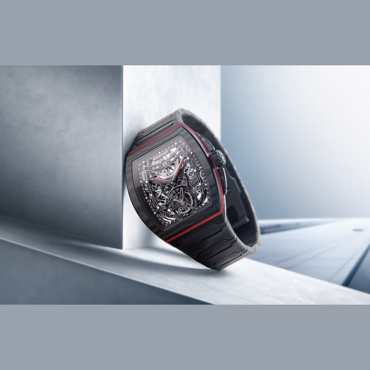 Bianchet Flying Tourbillon Ultrafino Skeleton Carbon Red UFFTSKCBRD