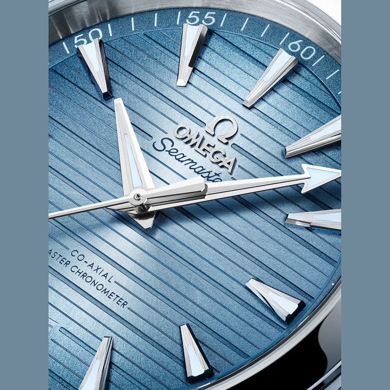 Omega 220.12.41.21.03.008 Seamaster Aqua Terra 150M Co-Axial Master Chronometer Summer Blue on Strap