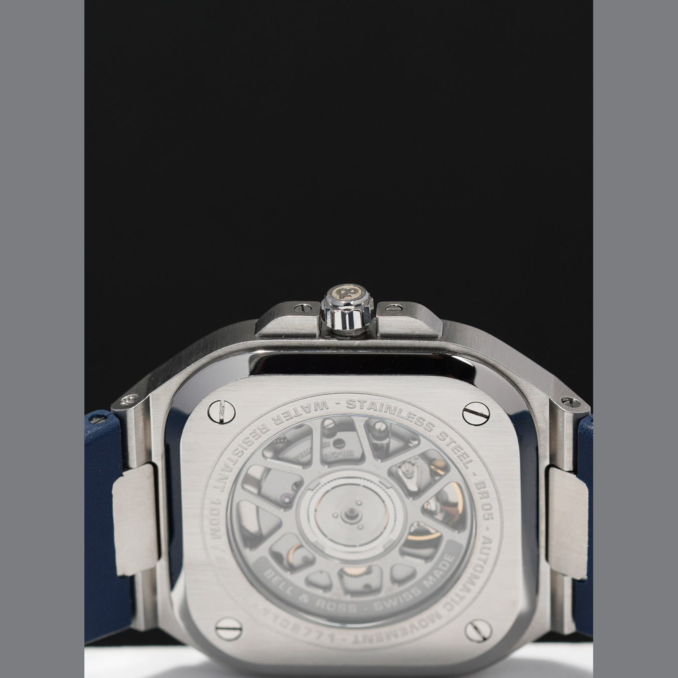 Bell & Ross BR05A-BLU-ST/SRB Blue on Rubber Strap