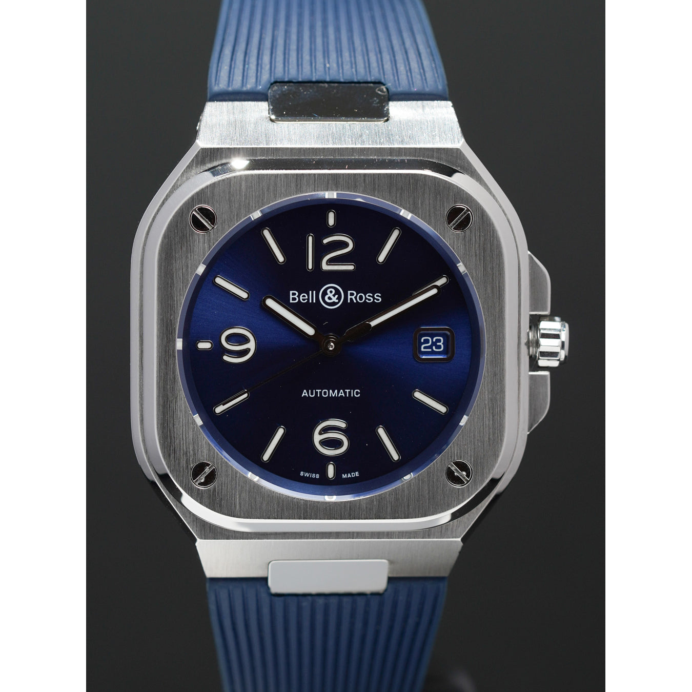 Bell & Ross BR05A-BLU-ST/SRB Blue on Rubber Strap