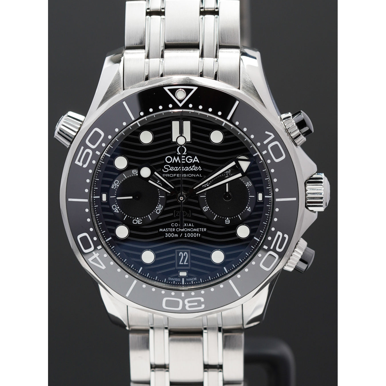Omega 210.30.44.51.01.001 Seamaster Diver 300 Chronograph Black Dial