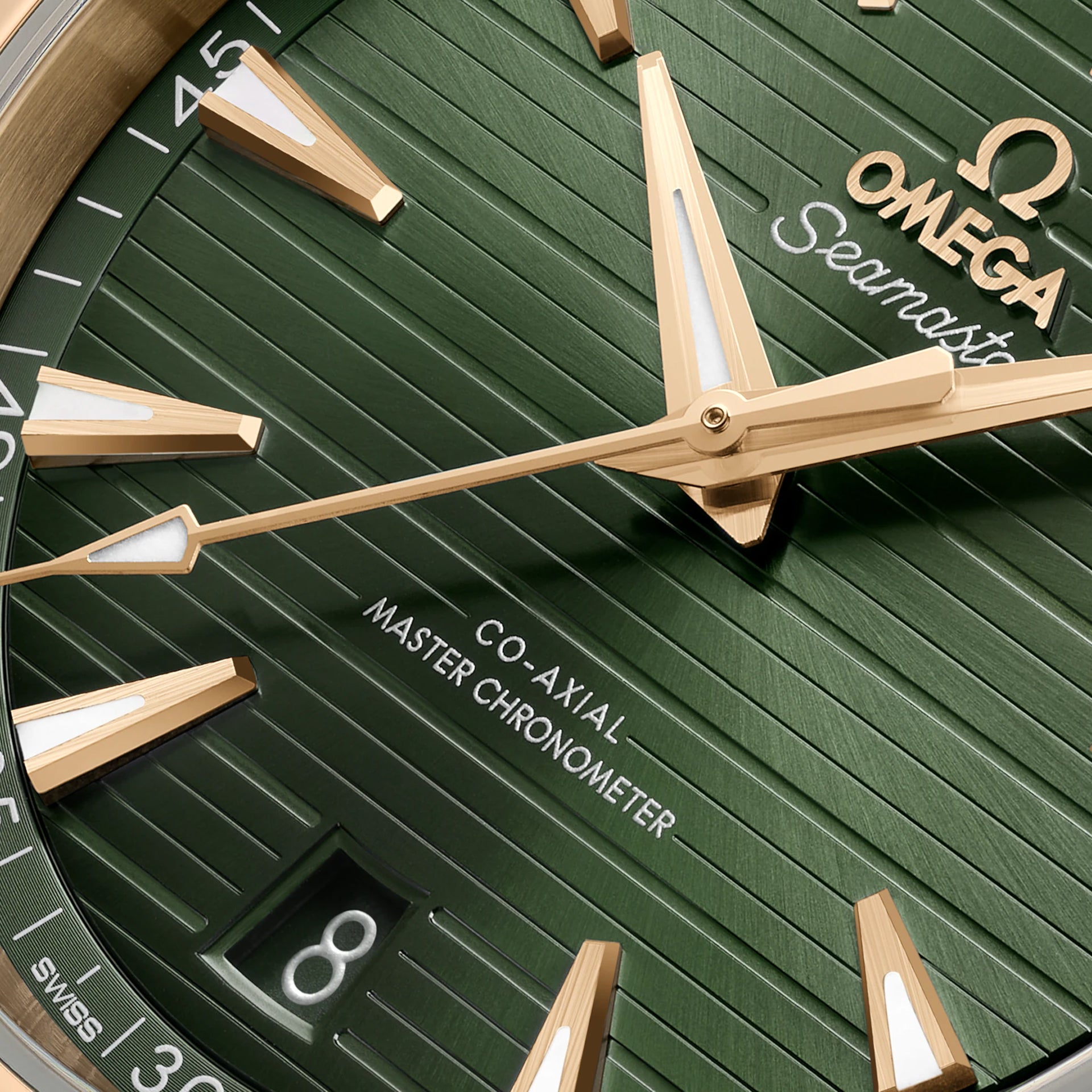 Omega 220.52.41.21.10.001 Seamaster Aqua Terra 150M Green Dial Moonshine Gold on Strap