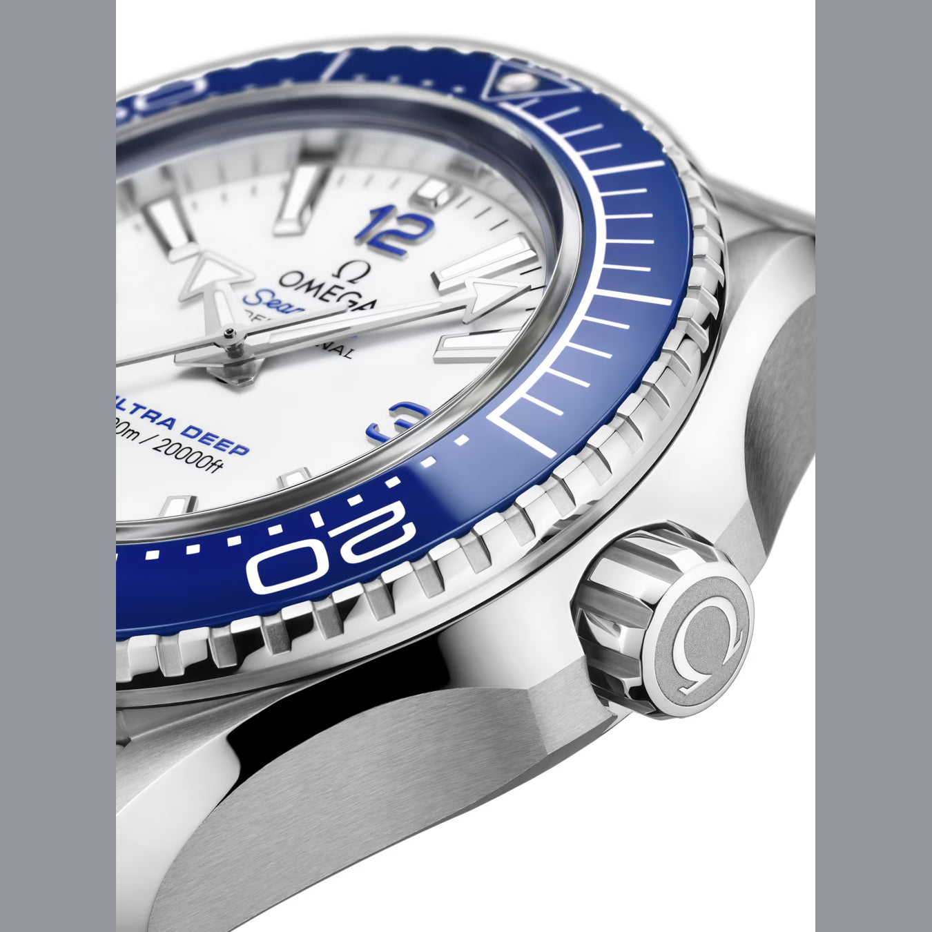 Omega Seamaster Planet Ocean 6000m Ultra Deep White Dial 45.5mm on Bracelet