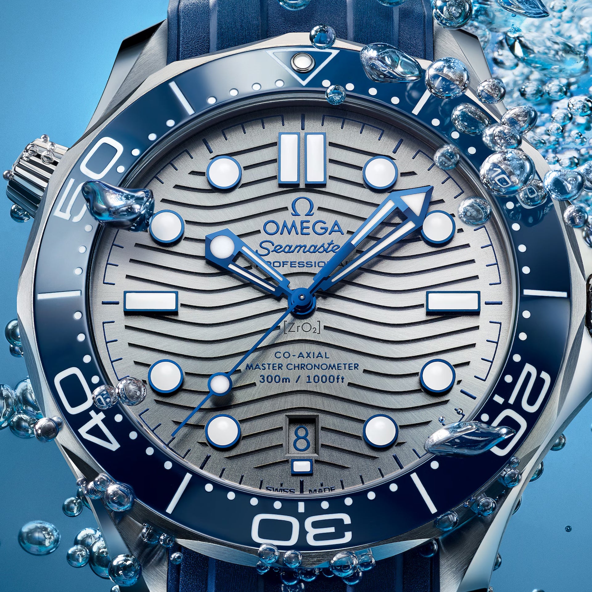 Omega Seamaster Diver 300M Co-Axial Master Chronometer on Strap