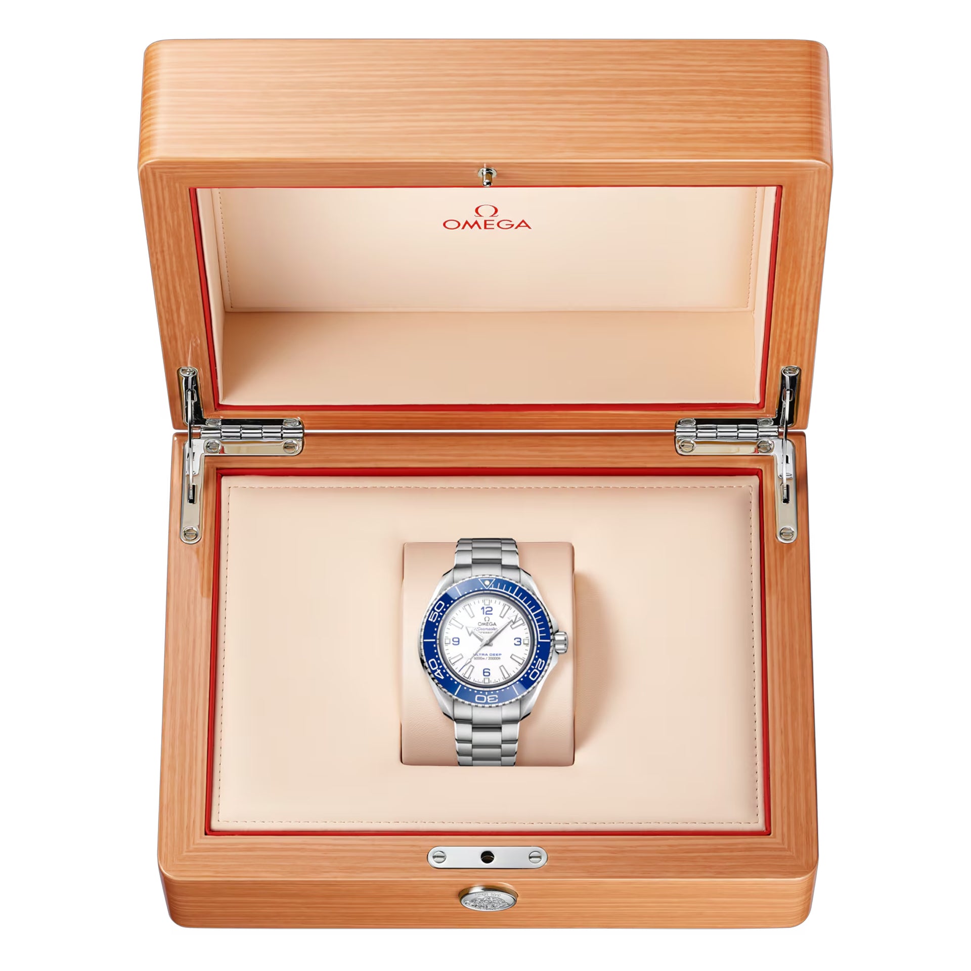 Omega Seamaster Planet Ocean 6000m Ultra Deep White Dial 45.5mm on Bracelet