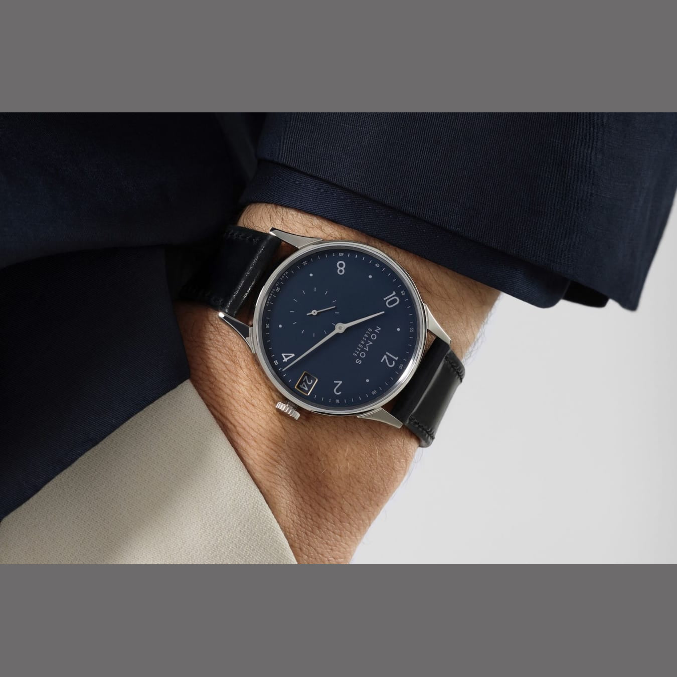 NOMOS Glashütte Minimatik 39 Date Blue 1252