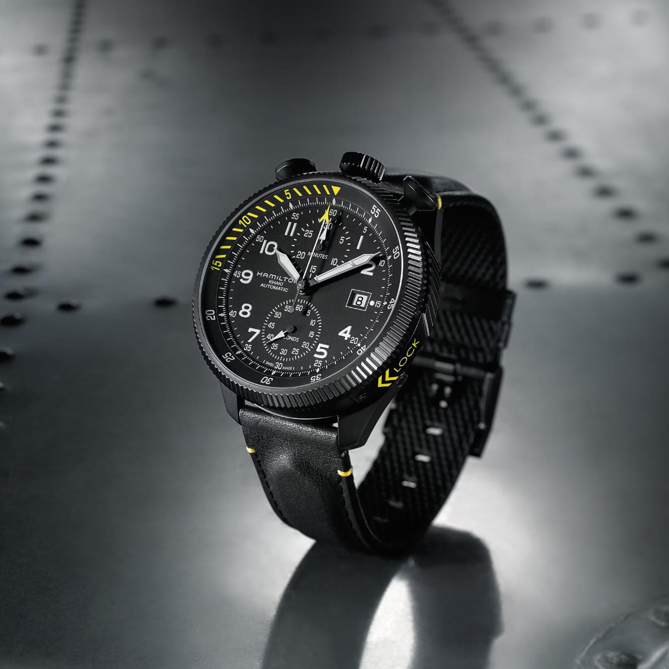 Hamilton H76786733 Khaki Aviation Takeoff Auto Chrono 46mm