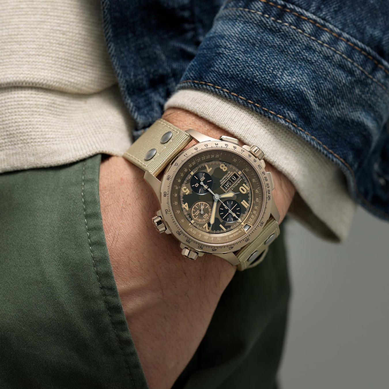Hamilton H77916920 Khaki Aviation X-Wind Auto Chrono 45mm