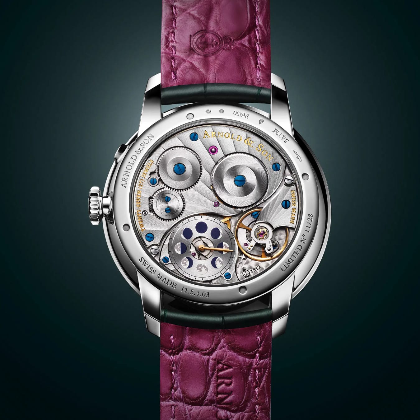 Arnold & Son 1GLBX.F01A.C285X Perpetual Moon 41.5 Platinum