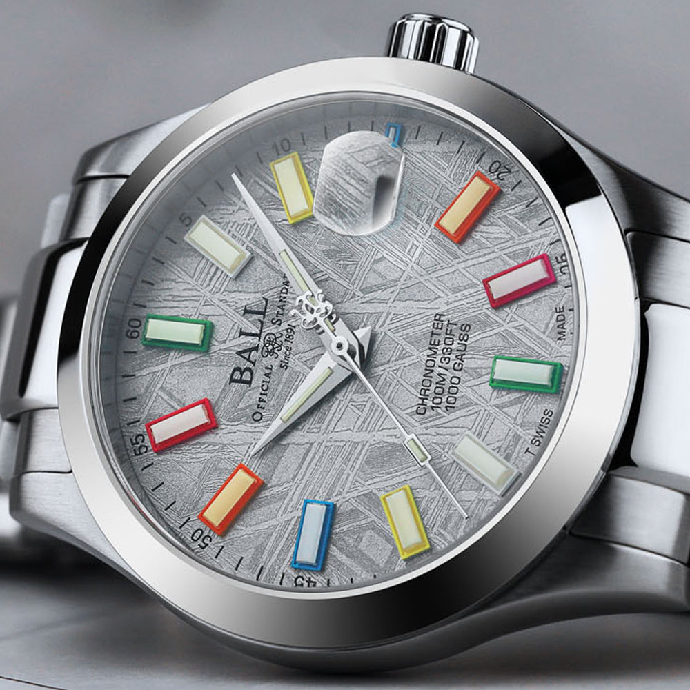 Ball NM9026C-S46C-MSLR Engineer III Marvelight Chronometer Meteorite Dial Rainbow Tubes