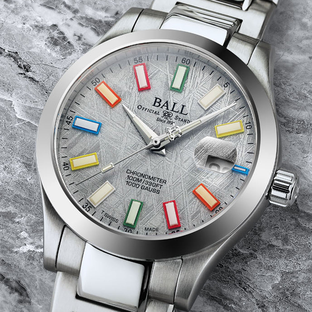 Ball NM9026C-S46C-MSLR Engineer III Marvelight Chronometer Meteorite Dial Rainbow Tubes