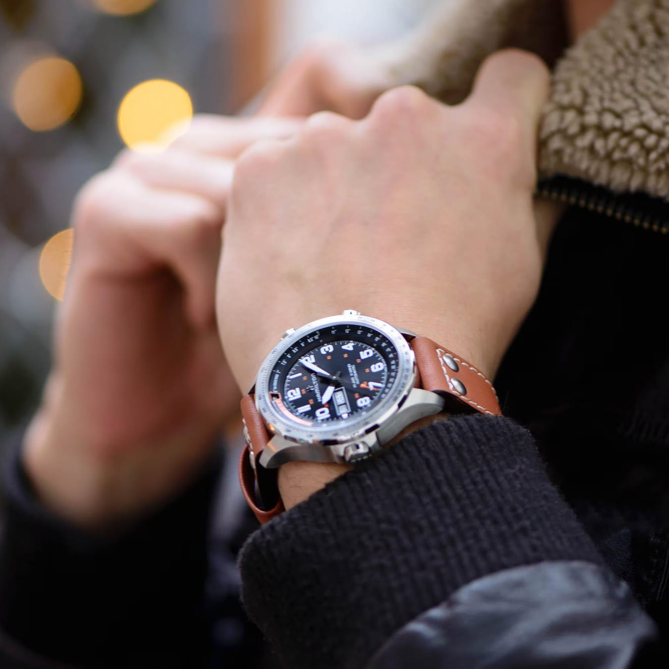 Hamilton H77755533 Khaki Aviation X-Wind Day Date Auto 45mm