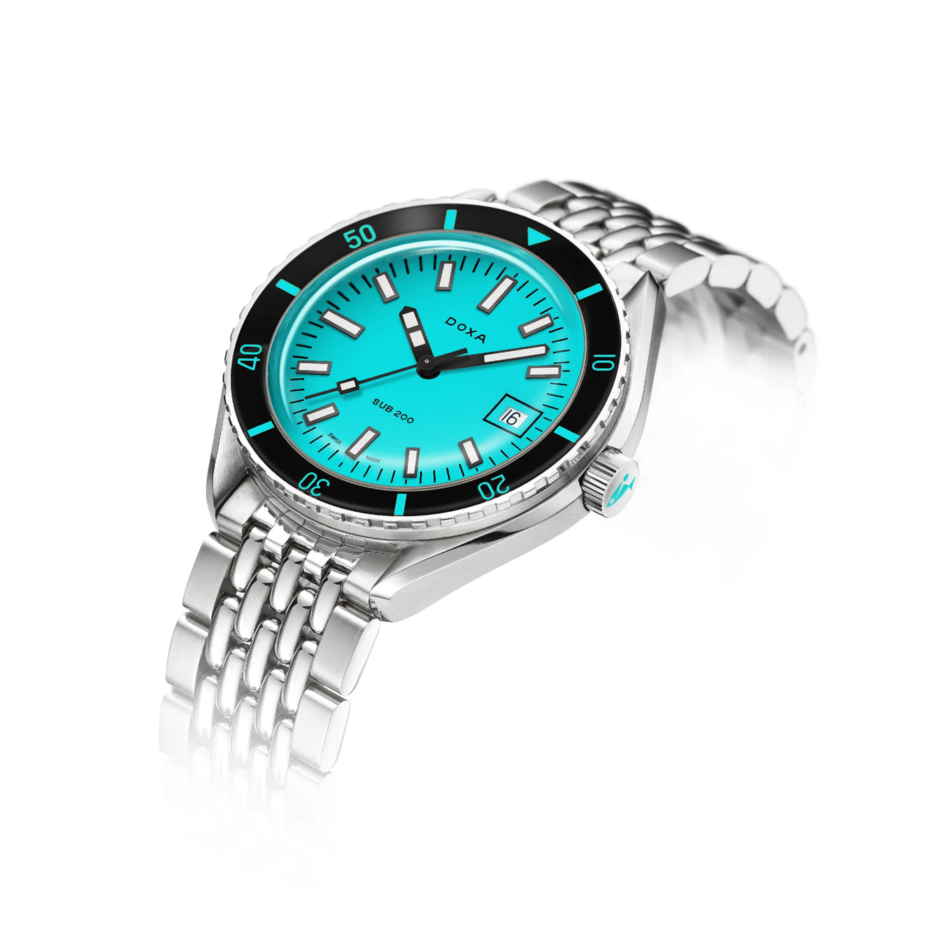 DOXA Sub 200 Aquamarine 799.10.241.10 on Bracelet