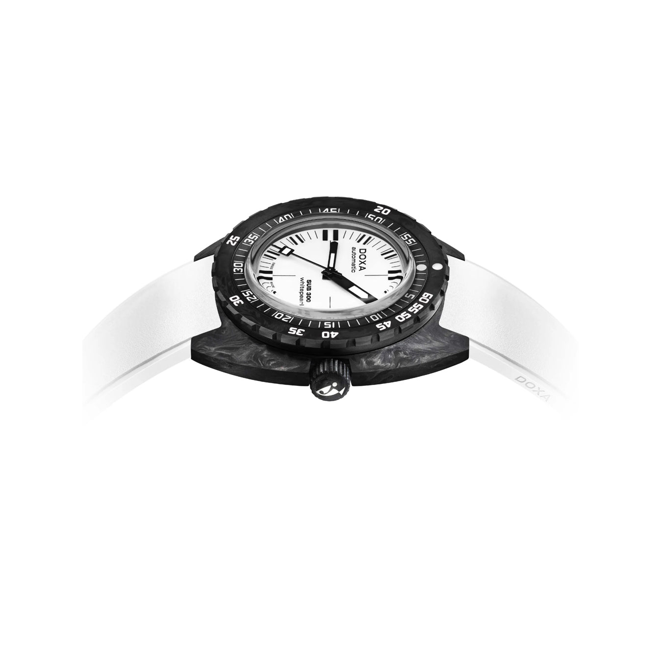 DOXA Sub 300 Carbon Whitepearl 822.70.011.23 on Strap