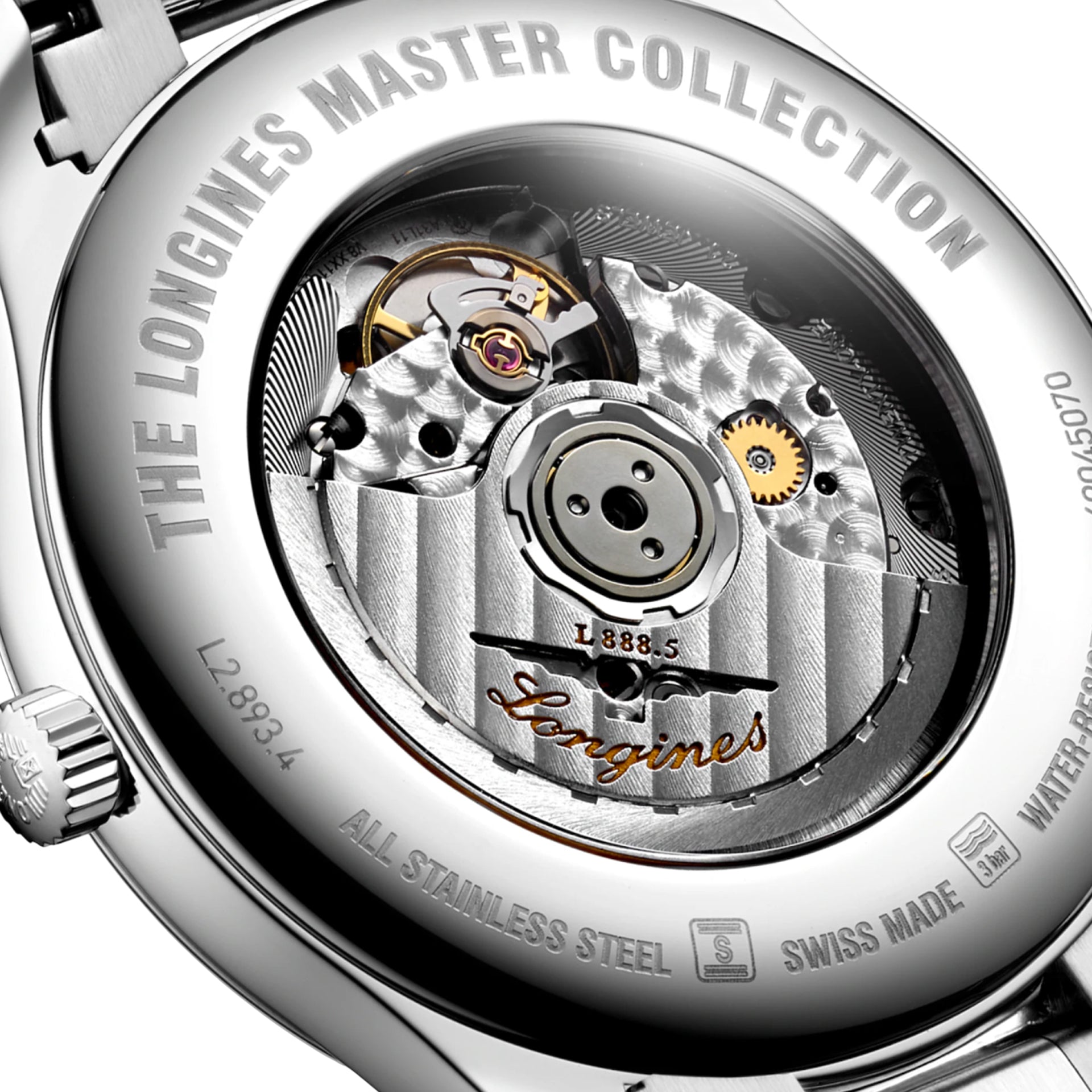 Longines L2.893.4.57.6 Master Collection 42mm Black Lacquered Dial