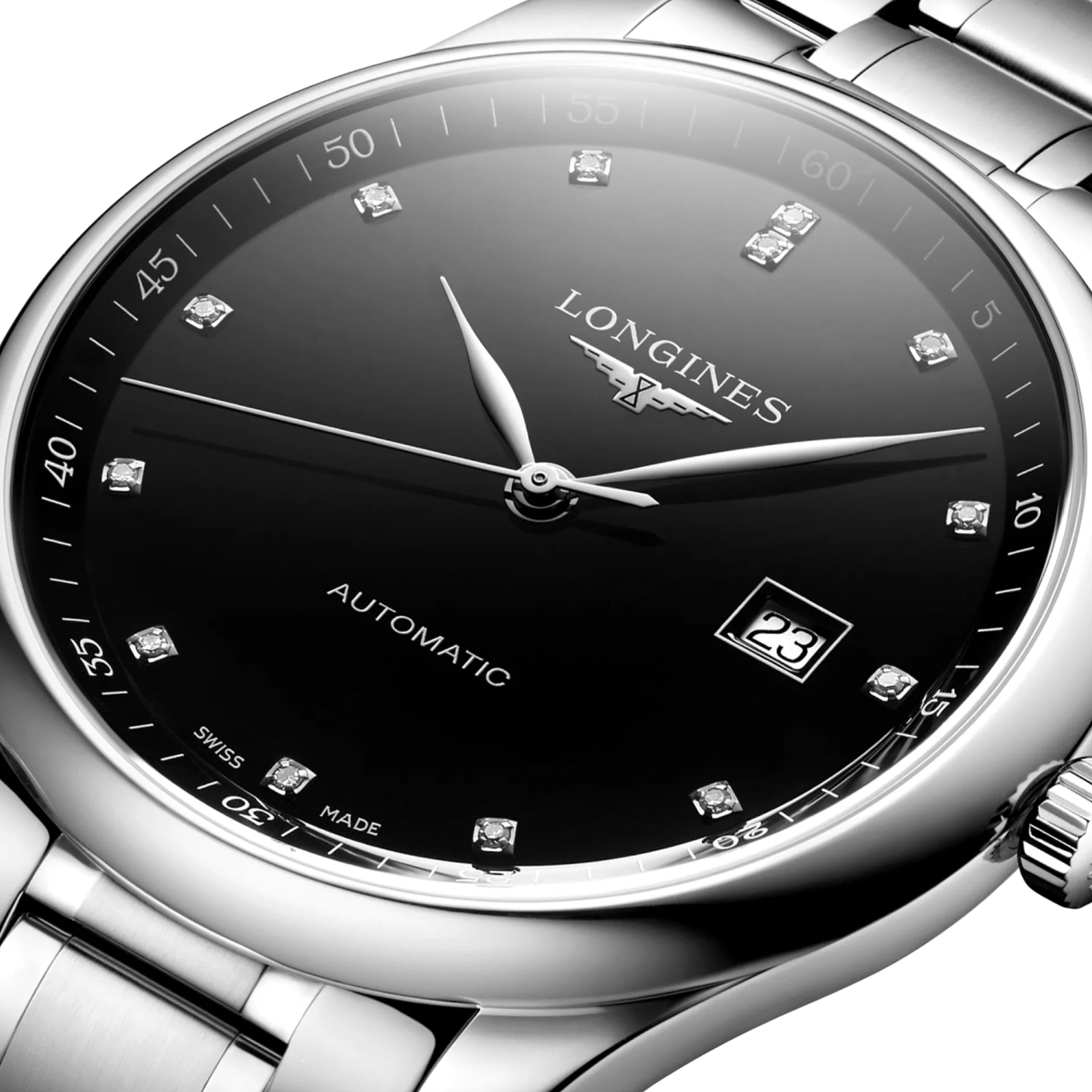 Longines L2.893.4.57.6 Master Collection 42mm Black Lacquered Dial
