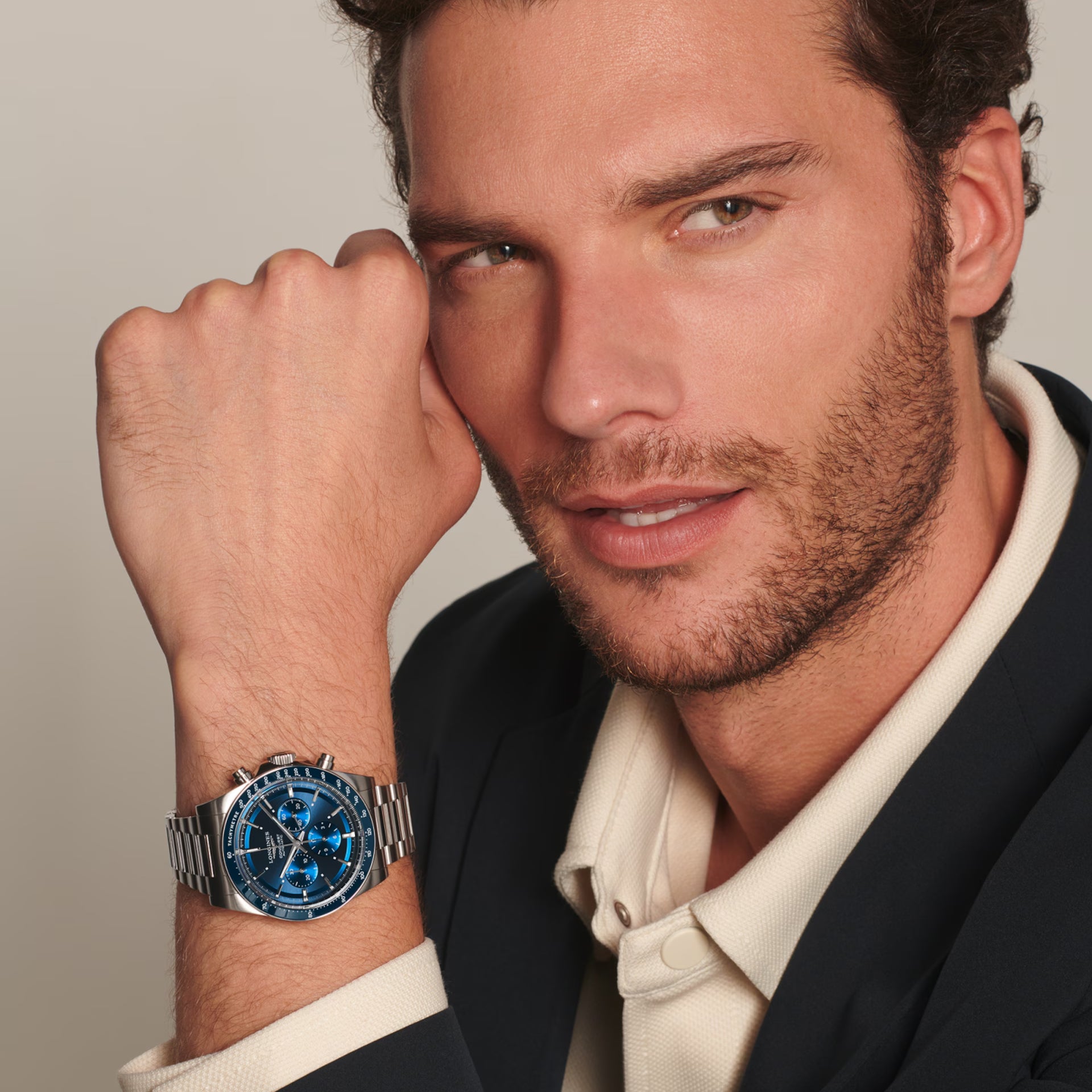Longines Conquest 2023 L3.835.4.92.6 Sunray Blue Dial on Bracelet