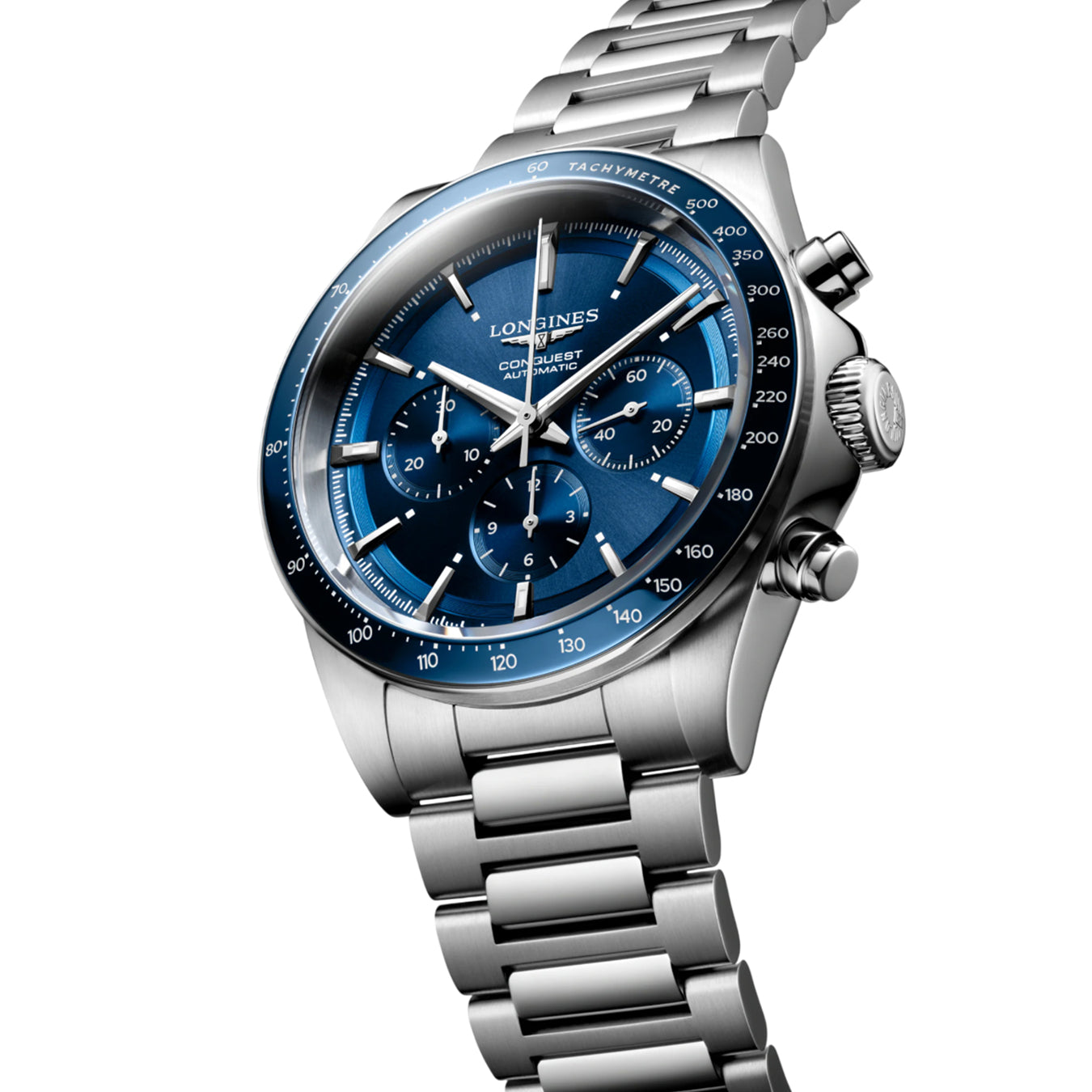 Longines Conquest 2023 L3.835.4.92.6 Sunray Blue Dial on Bracelet