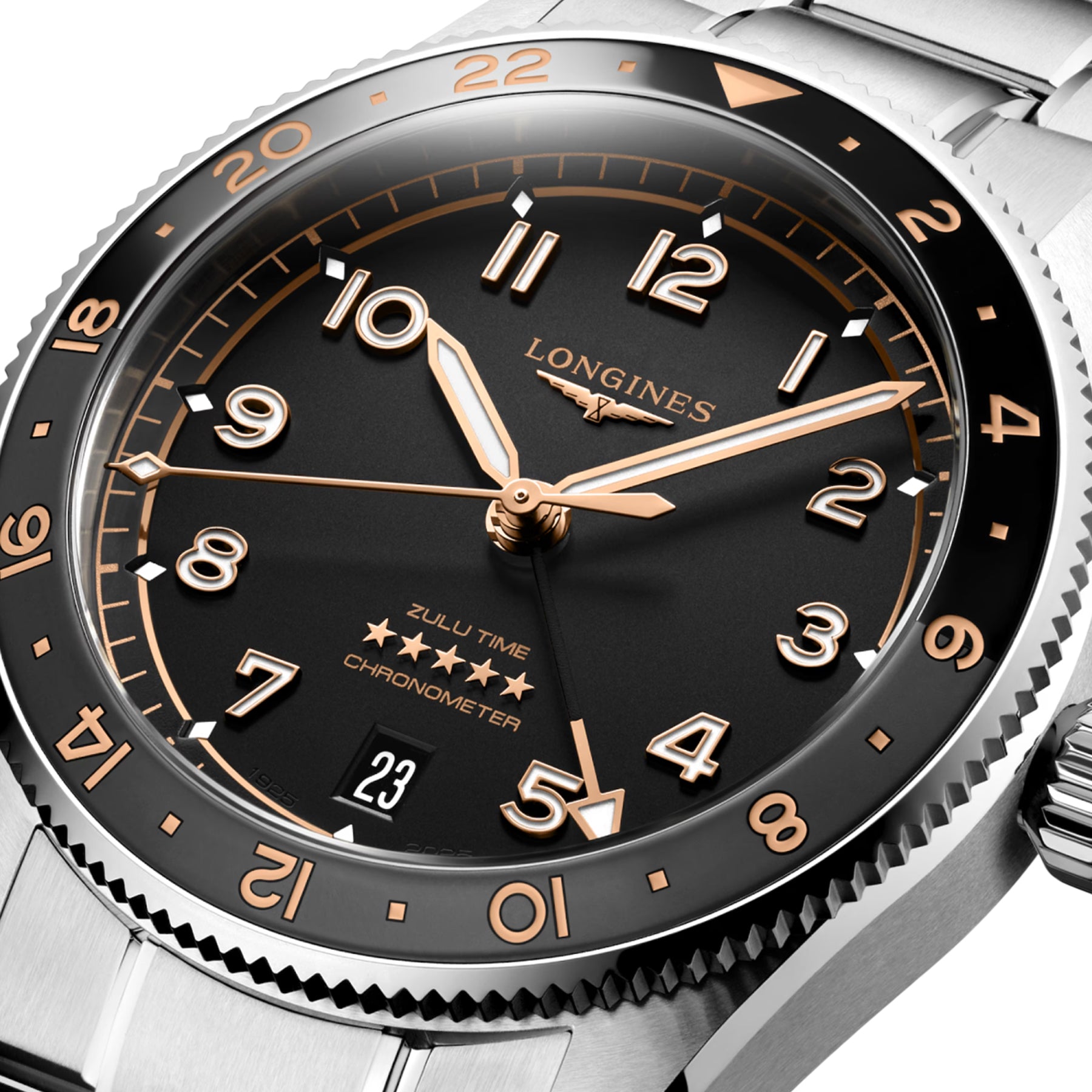 Longines L3.802.4.50.6 Spirt Zulu Time - Exquisite Timepieces
