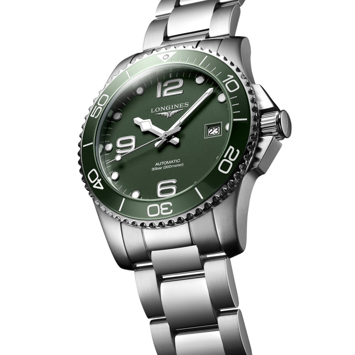 Longines Hydroconquest Green on Bracelet L3.781.4.06.6
