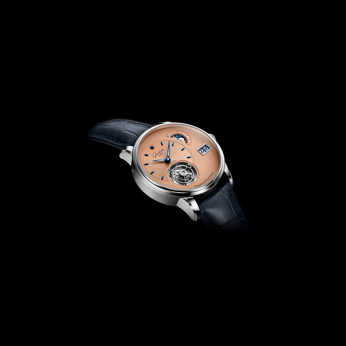 Glashütte Original 1-93-03-01-03-61 Panolunar Tourbillon Rosé Opalin On Leather Strap
