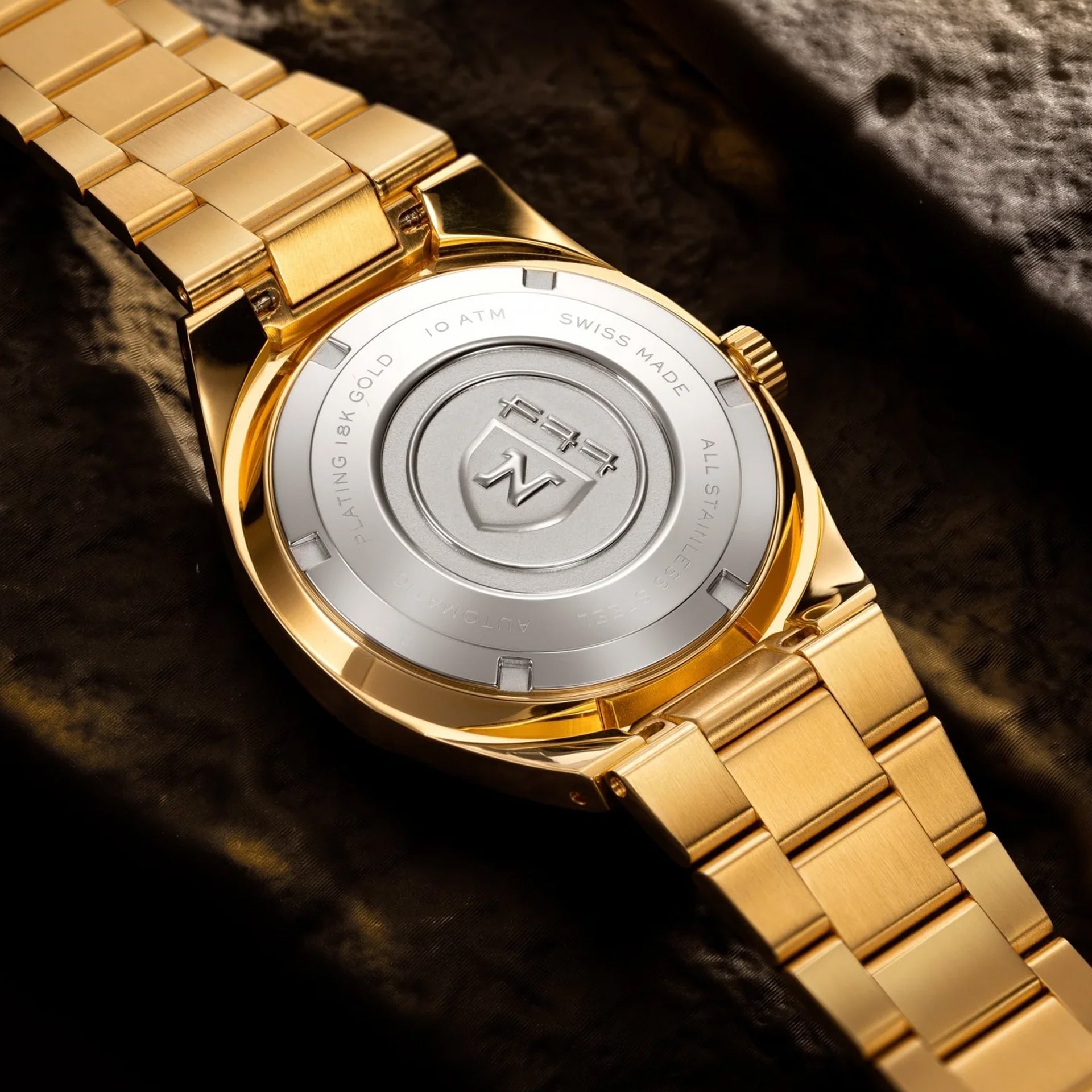Nivada Grenchen 68028A77 F77 Mark II Gold