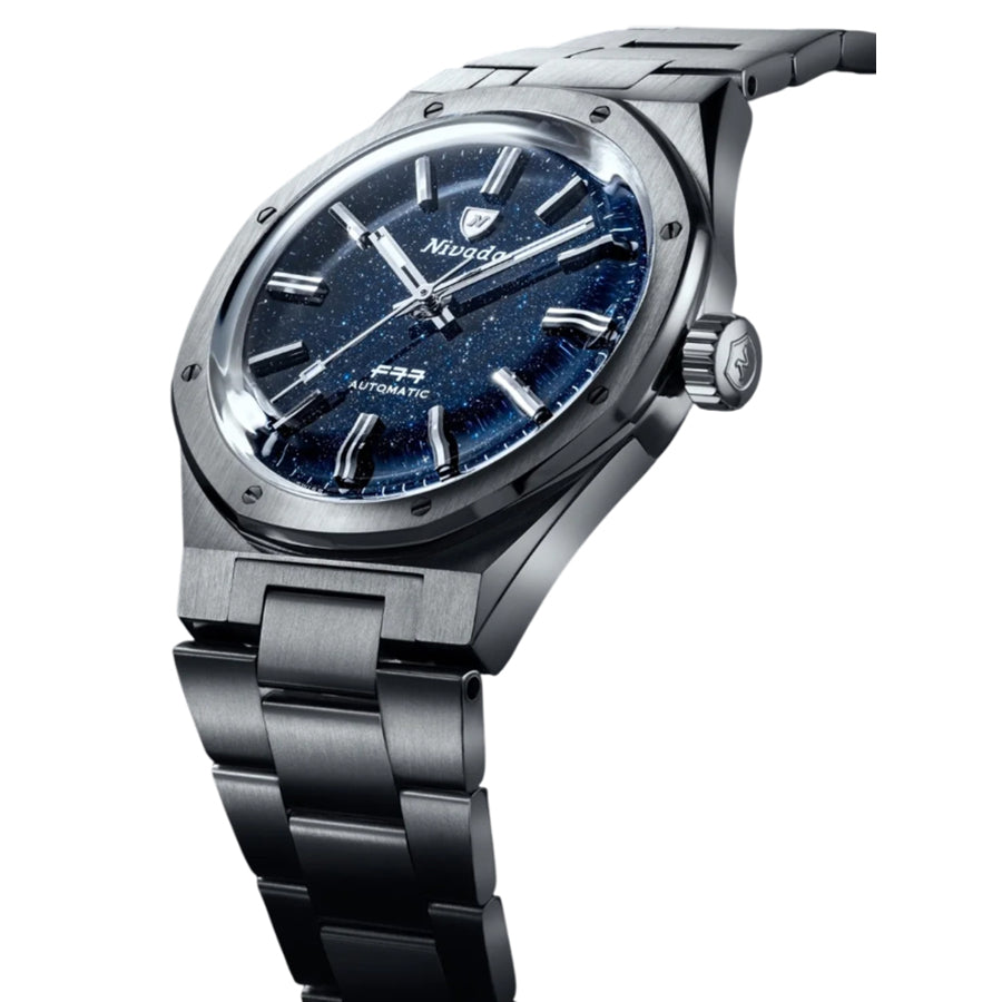 Nivada Grenchen F77 Steel Dark Blue Aventurine