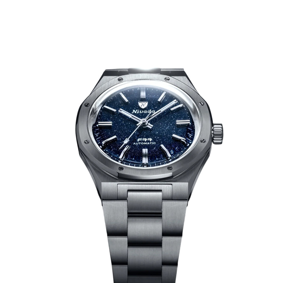 Nivada Grenchen F77 Steel Dark Blue Aventurine