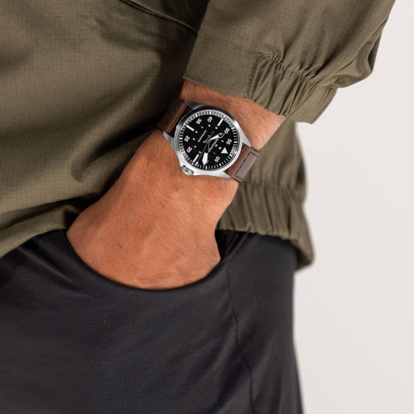 Hamilton H76305530 Khaki Aviation Pilot Auto 39mm