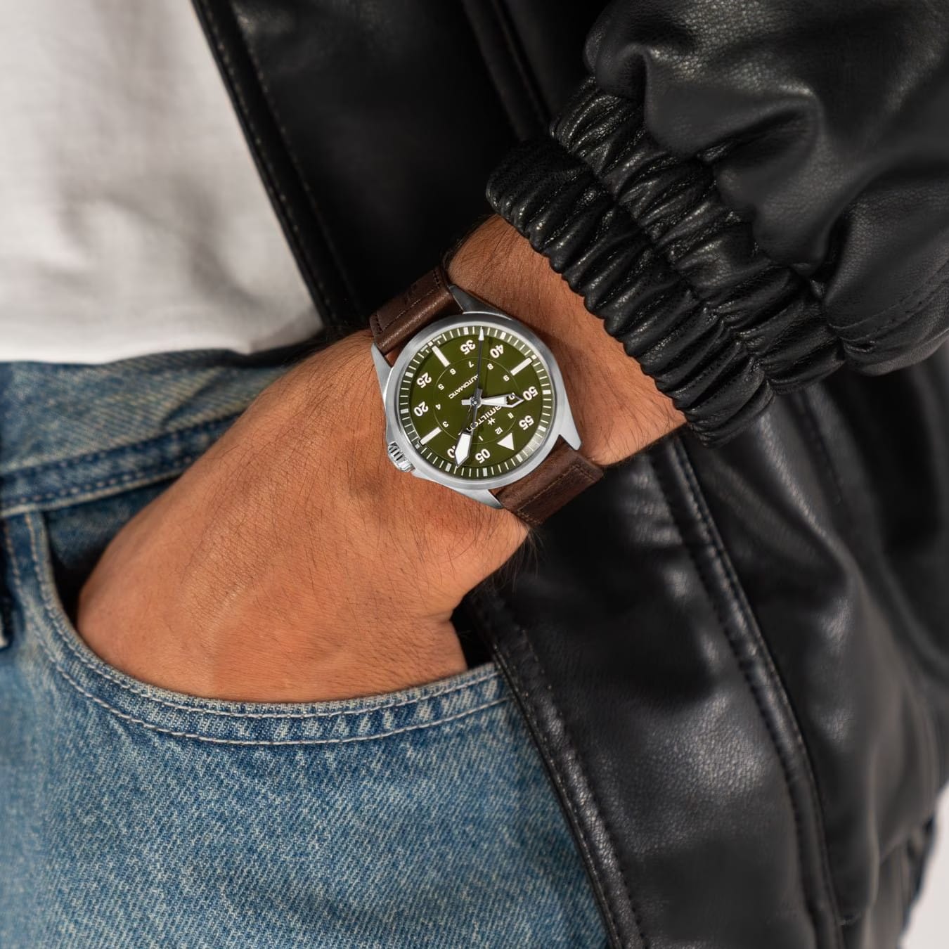 Hamilton H76305560 Khaki Aviation Pilot Auto 39mm