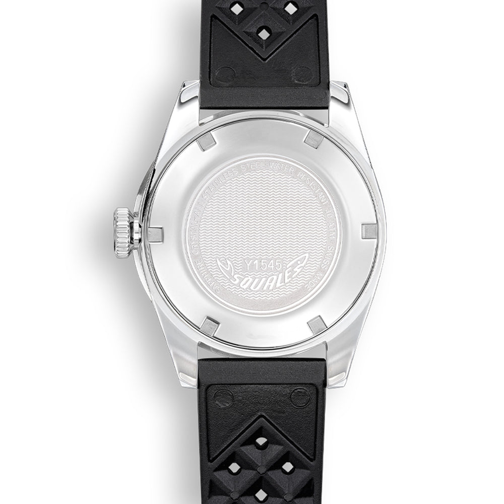 Squale 1545BKBKC.HT 1545 Steel Black on Strap