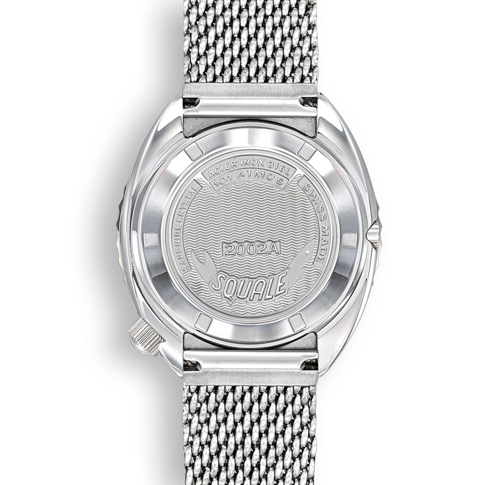 Squale Blue Red Sapphire Bezel 2002.SS.BLR.BL.ME22
