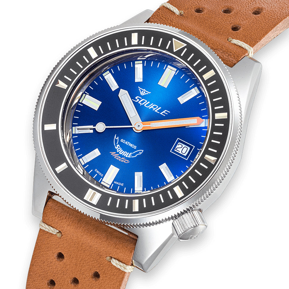 Squale Matic Blue on Strap