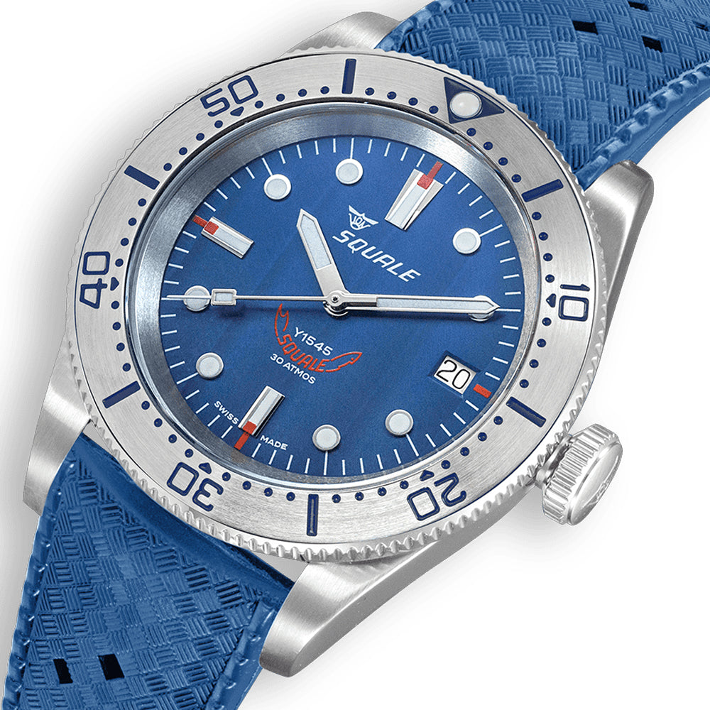 Squale 1545SSBLC.HTB 1545 Steel Blue on Strap
