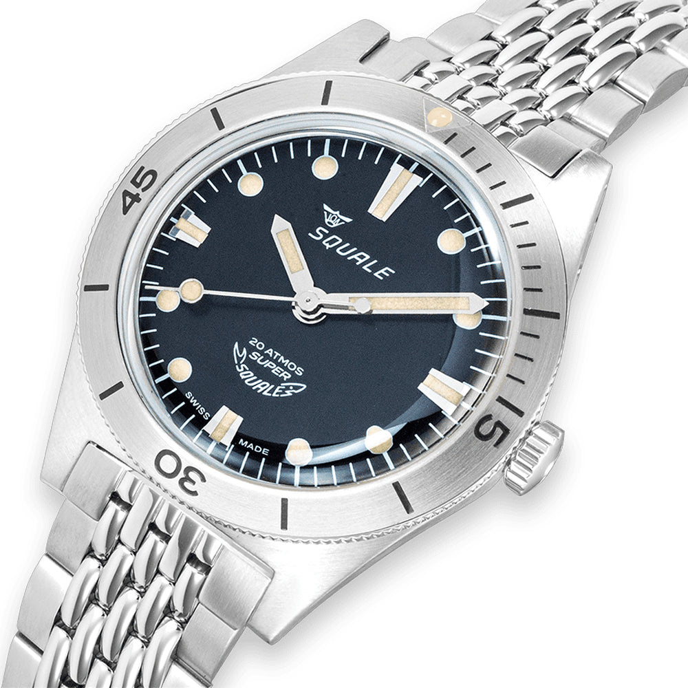 Squale Super-Squale Sunray Black on Bracelet