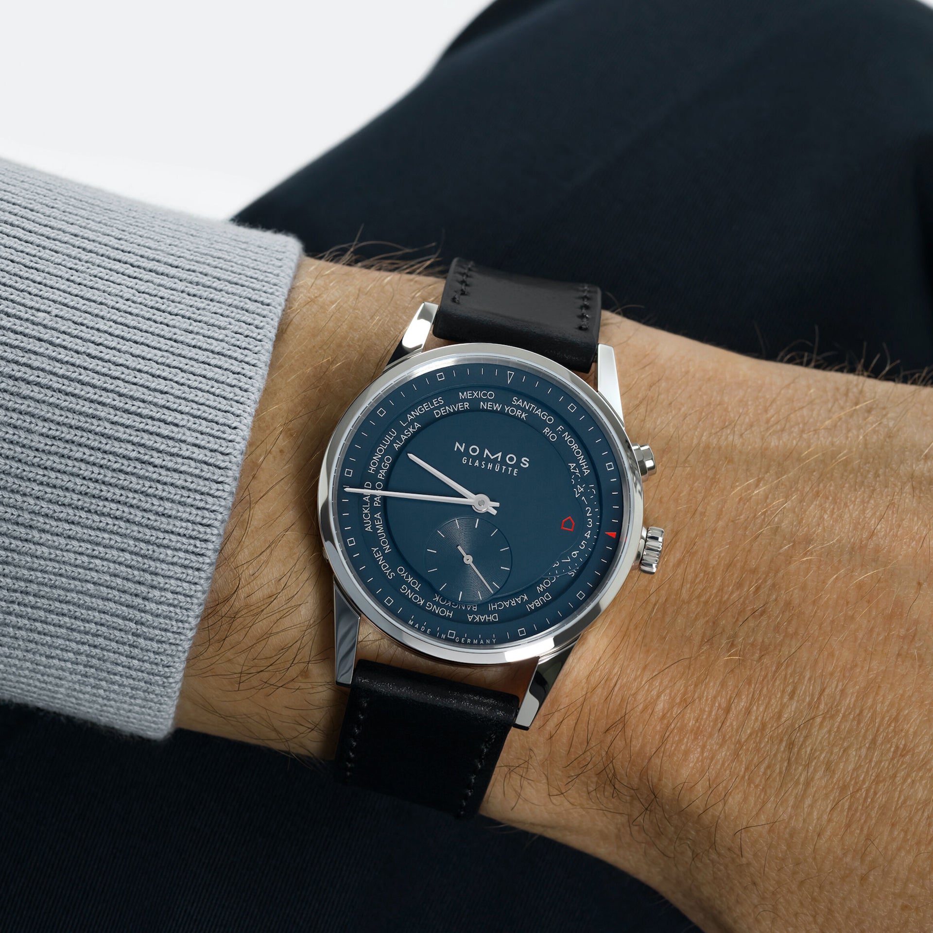 NOMOS Glashütte Zurich Worldtimer True Blue