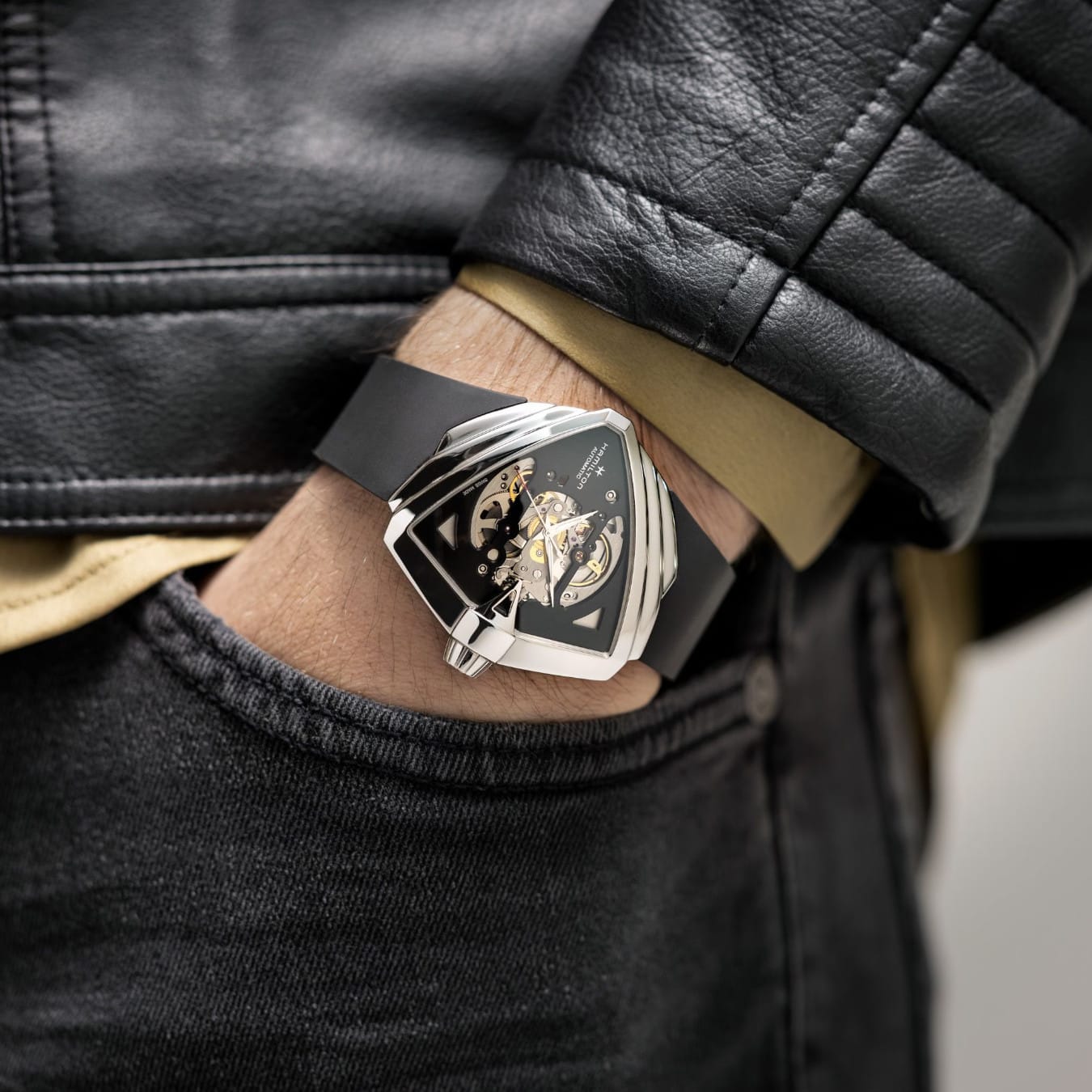 Hamilton H24625330 Ventura XXL Skeleton Auto 46mm x 46mm
