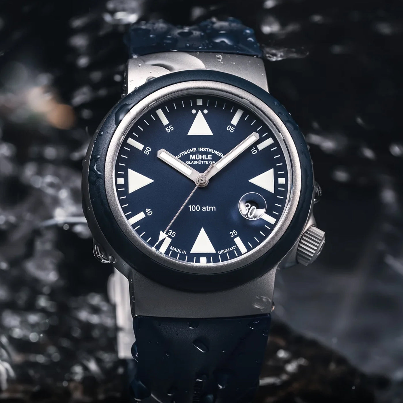 Mühle Glashütte M1-41-02-MB-II S.A.R Rescue Timer Nautical Blue On Bracelet