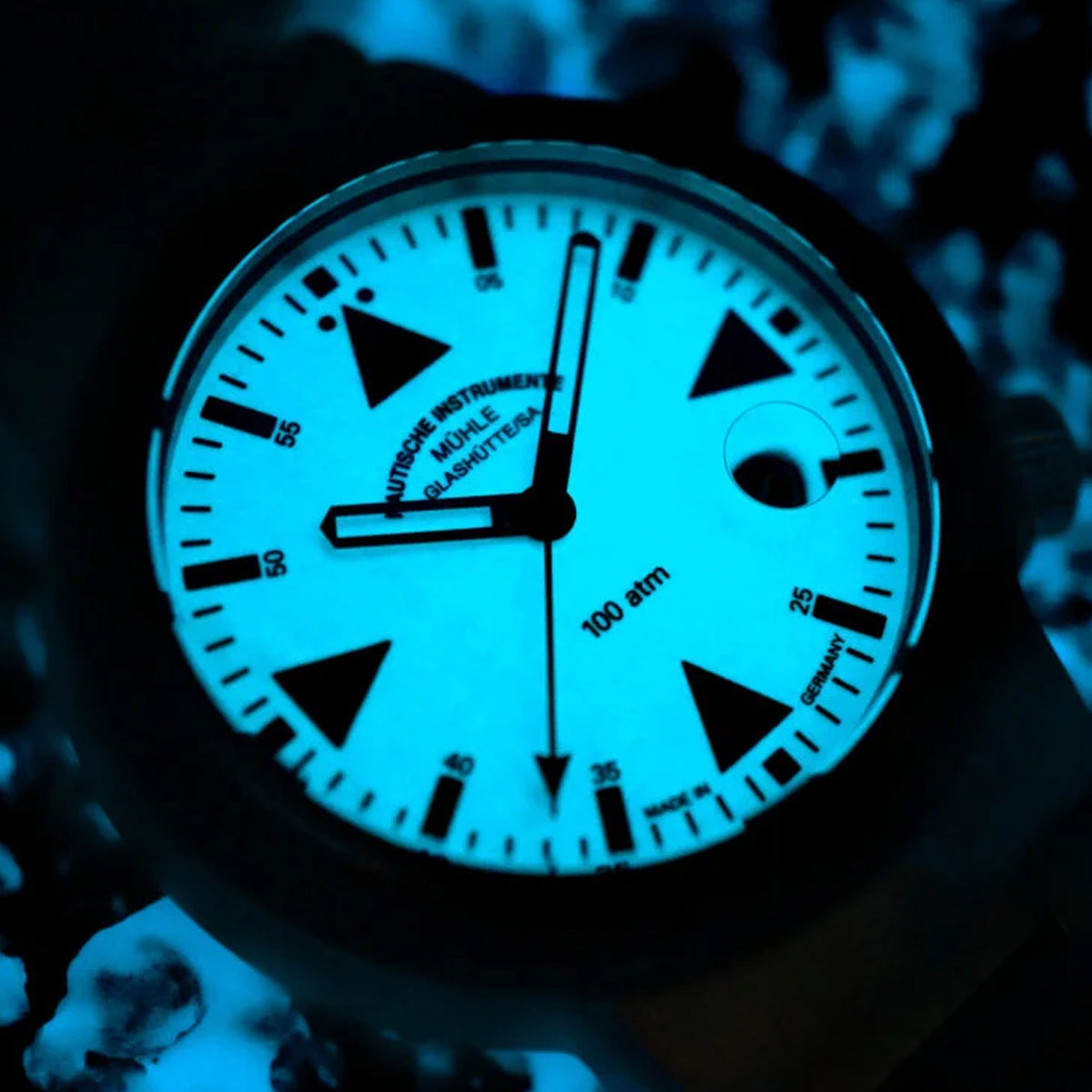 Mühle Glashütte S.A.R Rescue-Timer Lumen on Rubber Strap