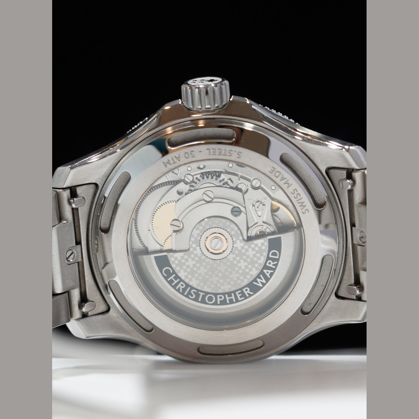 Christopher Ward C60 Atoll 300 40mm Shark White Automatic Bader Bracelet
