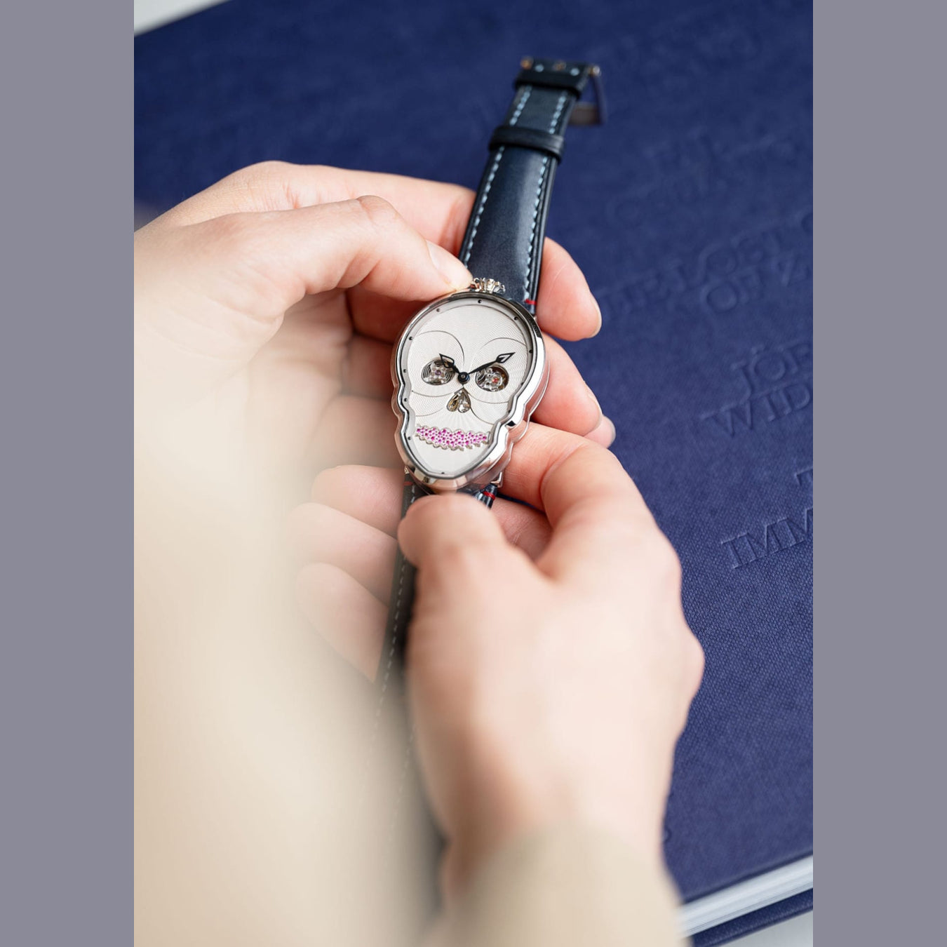 Fiona Krüger Petit Skull Silver Ruby Smile